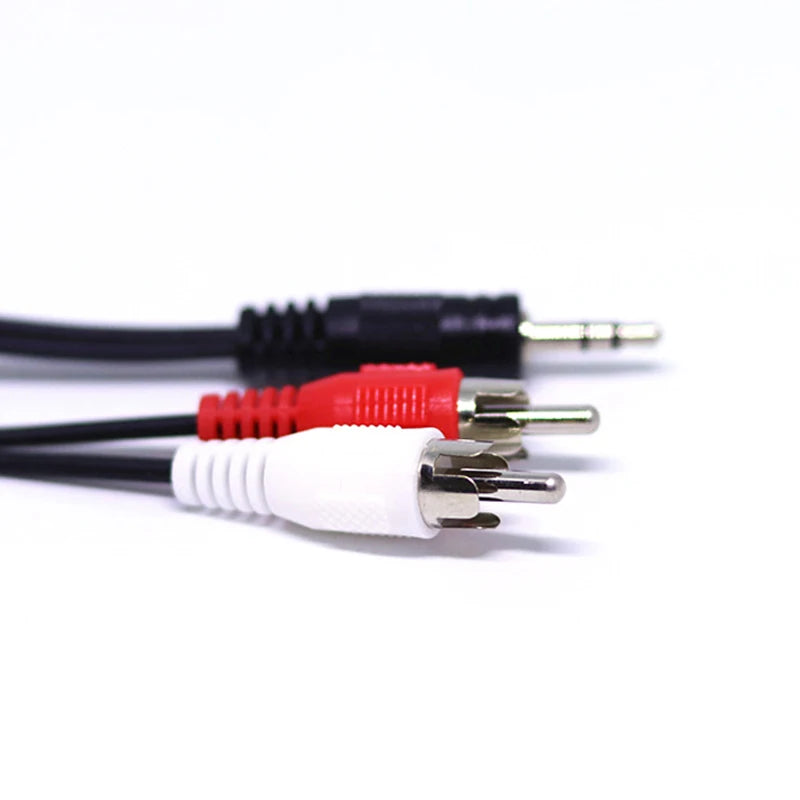 3.5mm Jack to 2 RCA Audio Cables Stereo 3.5 mm Male to 2RCA Male Coaxial Aux Cable For TV Sound Laptop Mp3 Speakers 1.5M