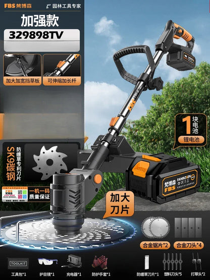 Electric lawn mower Small household lawn Lithium battery rechargeable  mower High power lawn mower