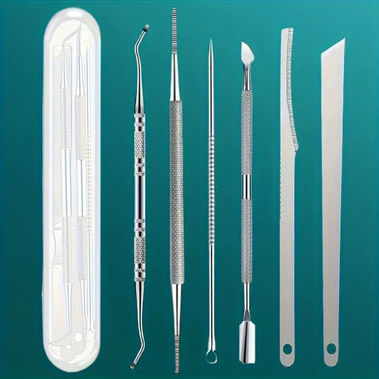 6pcs Nail Tool Set, Keratin Nippers and Cuticle Scissors,Dead Skin and Callus Nail Clippers,Professional Foot Care Nail Scissors