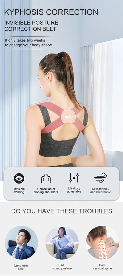 Adjustable Posture Corrector Back Support Shoulder Belt Rectify Straighten Correction Spine Corrector Health Postural