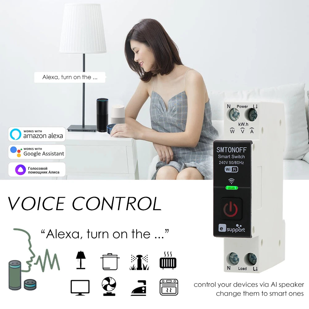 eWeLink Smart Switch with Power energy Monitoring Timer Switch App Monitoring Current  Voltage Consumption