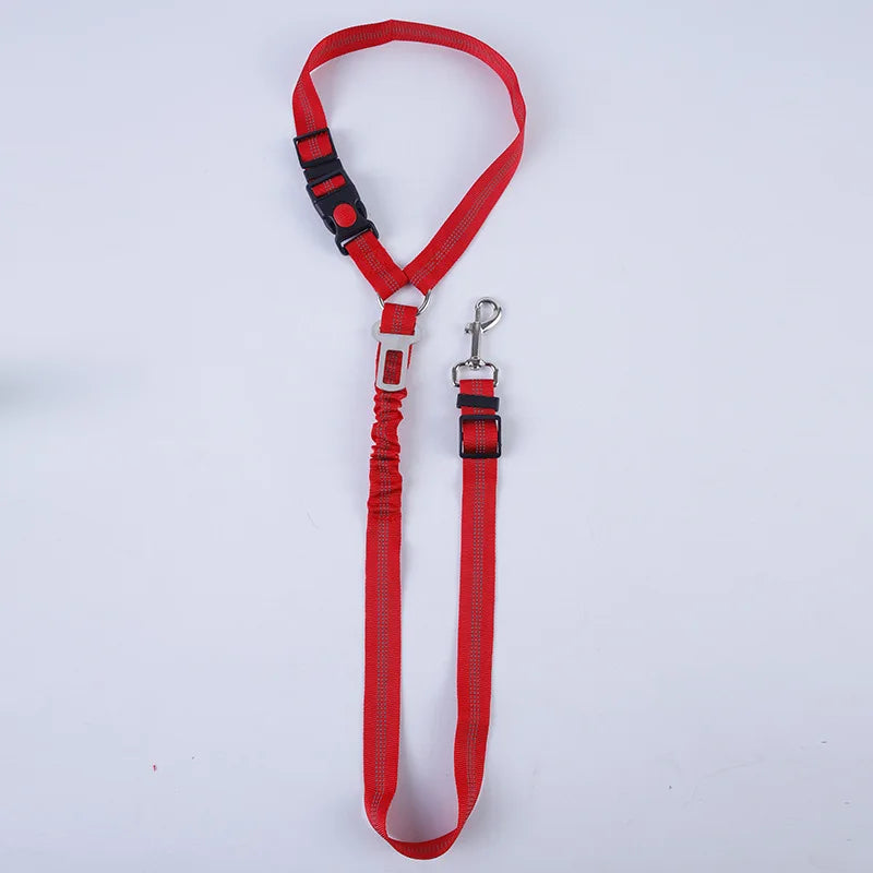 2 in1 Dog Car Harness Leash Adjustable Pet Seat Belt with Anti-Shock Bungee Buffer for Kitten Dogs Collar Pet Accessorie