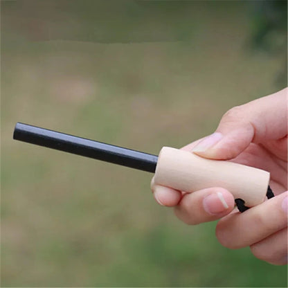 Outdoor flint camping equipment, wilderness survival tools, firearms, round wooden handles, torches, cigarette accessories tool