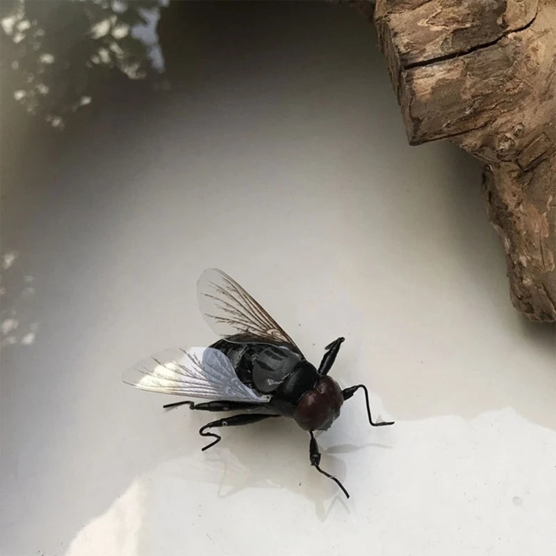 Insect Refrigerator Sticker Black Small Fridge Magnets Strong Magnets Simulation Fly Fridge Magnet for Home