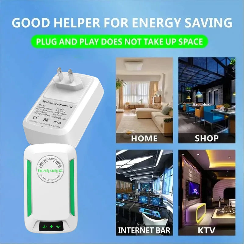 Electricity Energy Saver Pro Power Save 90V-250V Home Office Energy Saving Plugs US/UK/EU Stable Voltage Electricity Save Box