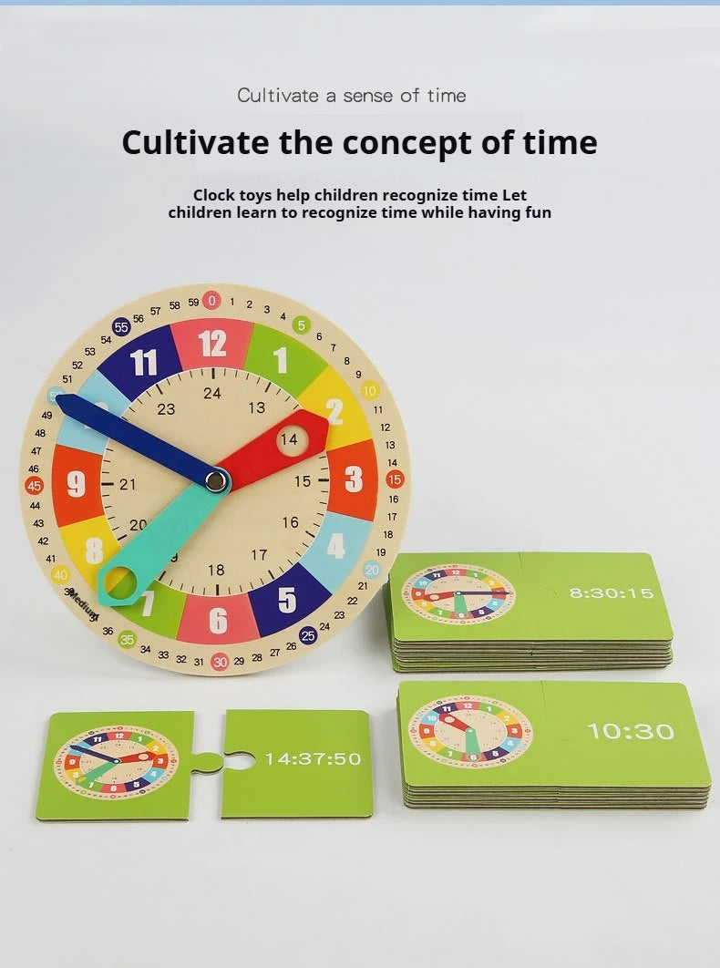 Clock model, mathematics, kindergarten clock teaching aids, children, primary school students, first and second grade, time cogn