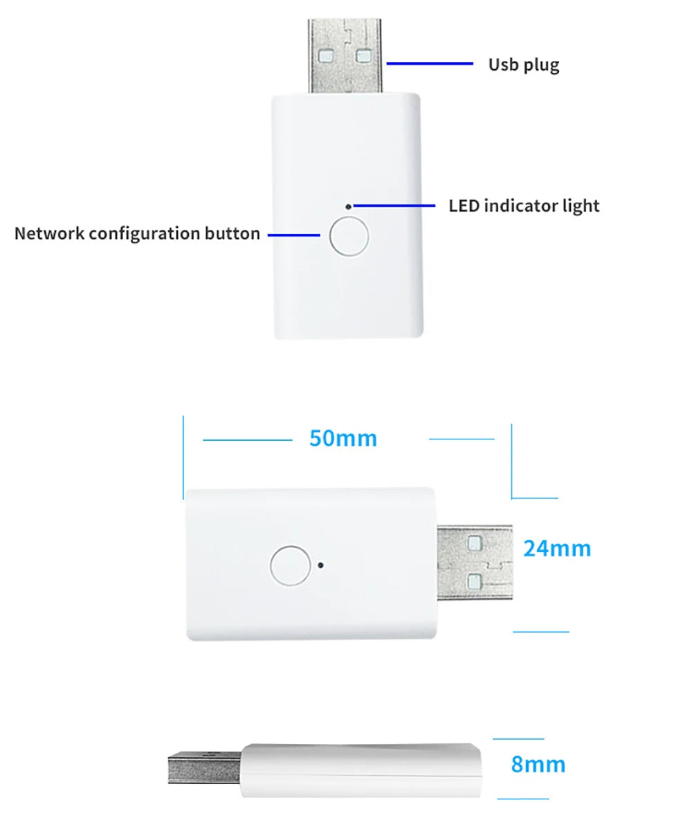 ZigBee 3.0 Signal Repeater USB Signal Amplifier Extender for eWelink App Work with ZigBee Gateway Zigbee2mqtt Smart Home Devices