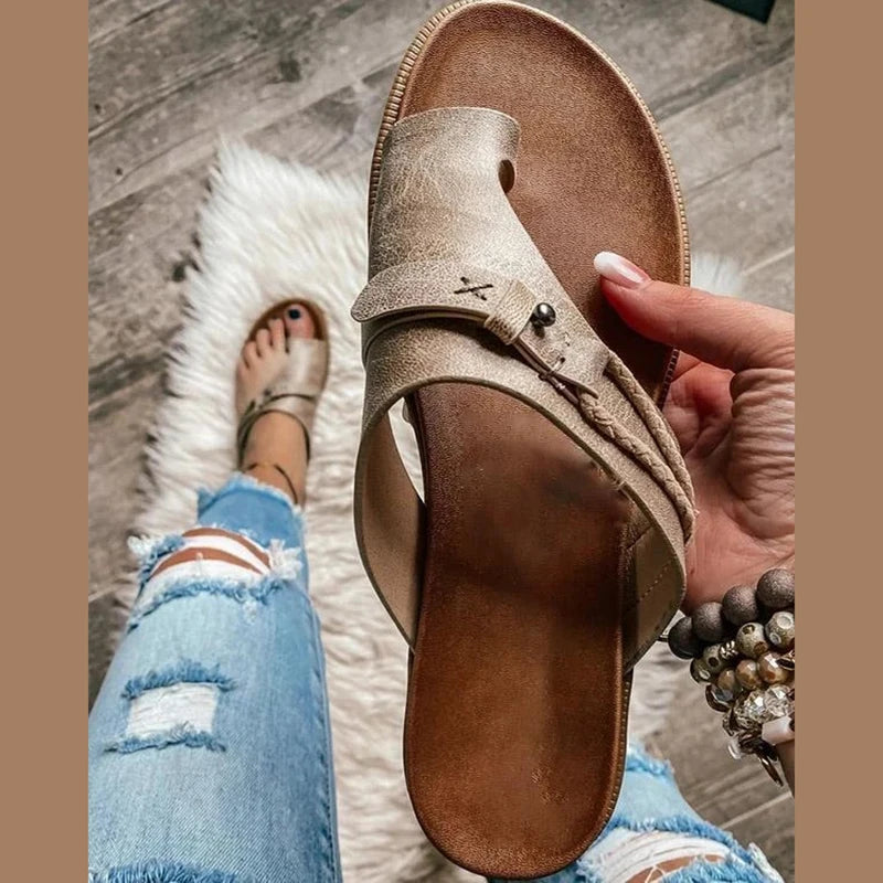 Womens Orthotics Sandals Comfort Premium Casual Flat Sandal For Summer Outdoor Hiking Walking Beach Shoes