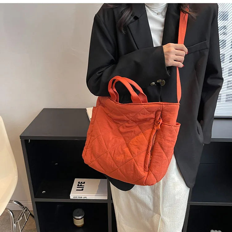 Large capacity Tote Bags for Women Shoulder Side Bag Fashion Space cotton Shopper Shopping Bags cute Ladies Totes 2022 Winter