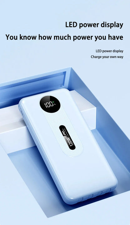 200000mAh 120W Mobile Power Bank Ultra Fast Charging Digital Display Battery Large Capacity Suitable For iPhone Huawei Xiaomi
