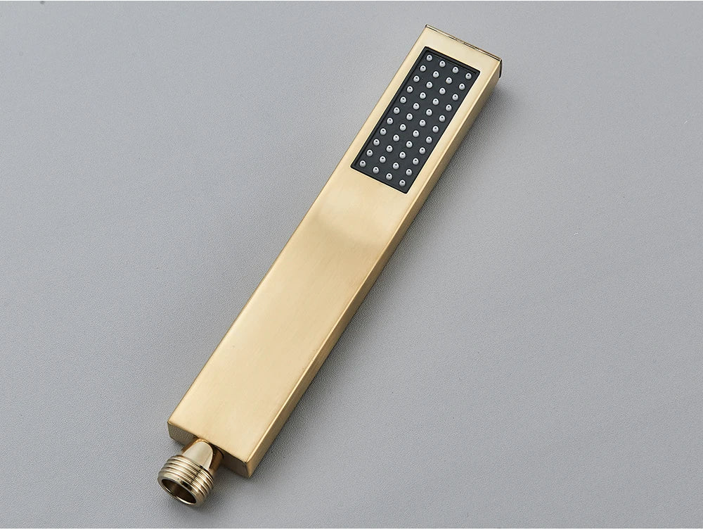 Uythner Handshower Head Brass Shower Head Square Handheld Head Replace Head Faucet Accessory Brass Material