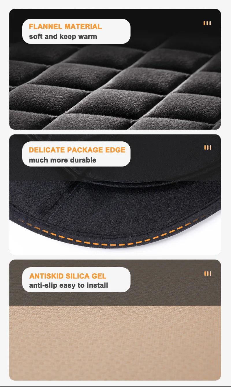 Car Heated Seat Cover 12/24V 30‘ Fast Heating Seat Cushion Universal Car Seat Heater Durable Cloth Thicken Car Heating Pad Seat
