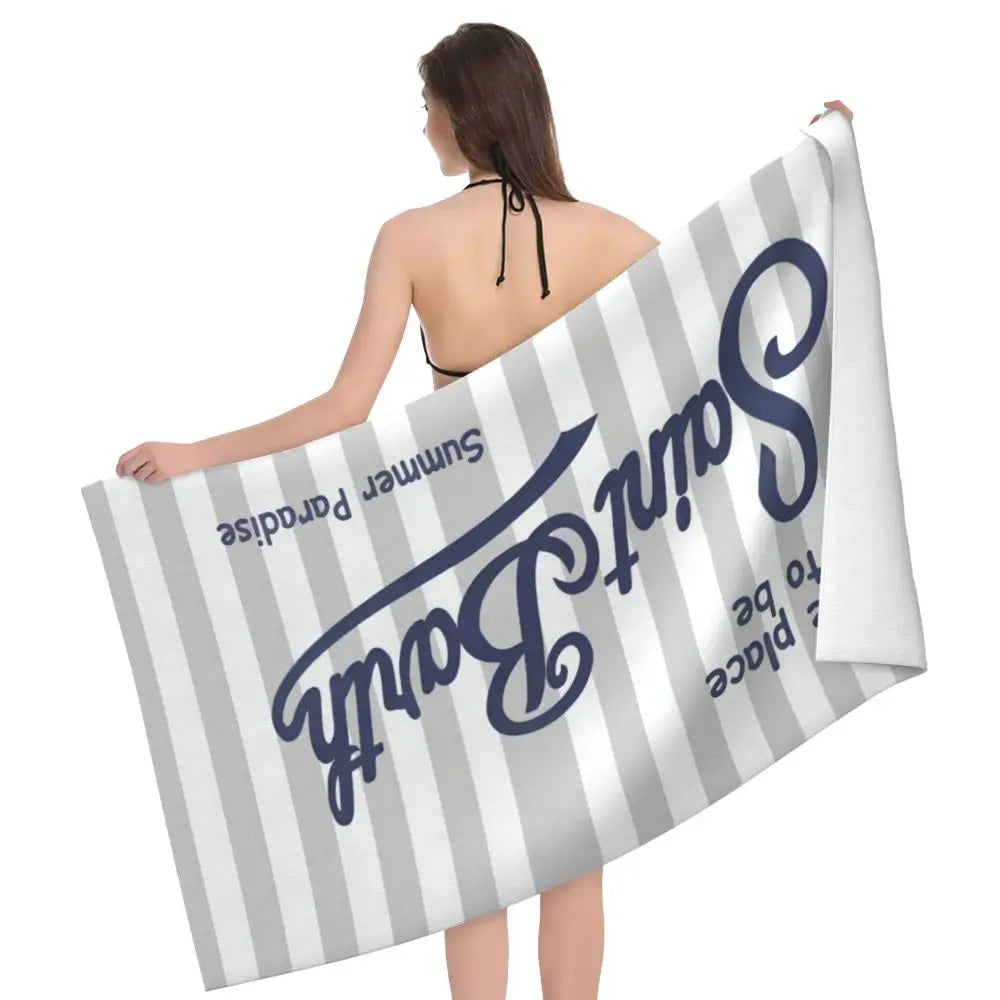 S-Saint B-Barth Beach Towel for Adults – Soft, Absorbent, and Lightweight for Travel