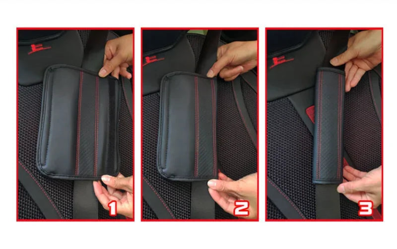 Car accessories seat belt PU Leather Safety Belt Shoulder Cover Breathable Protection Seat Belt Padding Pad Auto Interior Access