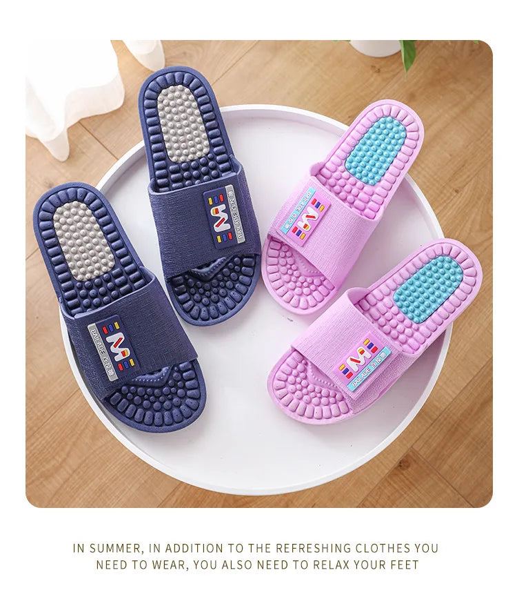Soles massage slippers men's acupoints soles soles soles home indoor antiskid home lovers men's home cool slippers