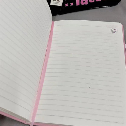 Hello Kitty Notebook animated Pink student notepad Sanrio Cute cartoon memo Diary Office stationery gift for children