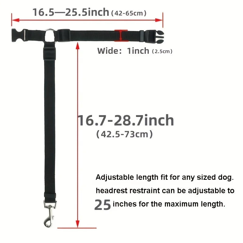 Secure Your Pet in the Car with This Adjustable Harness & Seat Belt Lead Leash!
