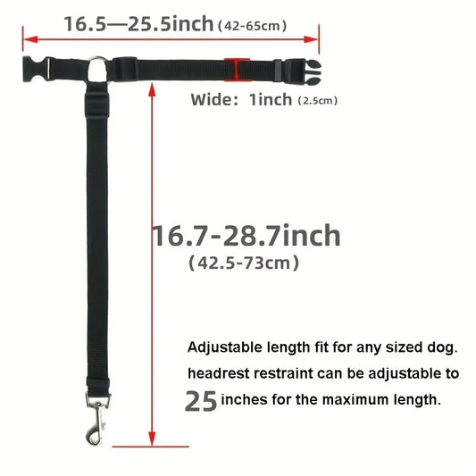 Secure Your Pet in the Car with This Adjustable Harness & Seat Belt Lead Leash!