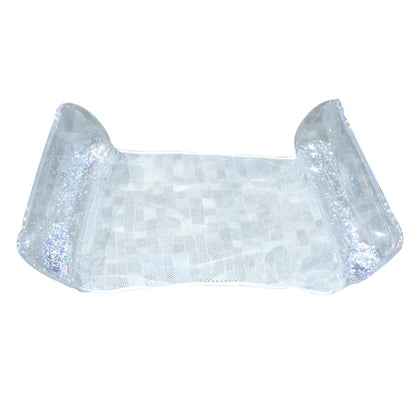 Water Hammock Recliner Portable Inflatable Floating Swimming Mattress Foldable with Sequins Swimming Pool Accessories