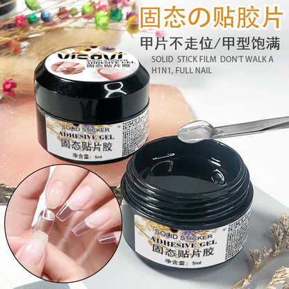 5ML Easy Stick Solid Nail Patch Gel No-Flowing Modelling Stick Tips Clear Nail Gel Gummy Adhesive Bond UV Nail Glue GY031&*