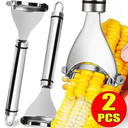 Stainless Steel Corn Planer Home Corn Peeler with Ergonomic Handle Convenient Corn Stripper Thresher Corn Cutter Kitchen Gadgets