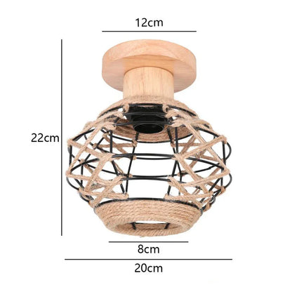 Led Lights for Room  Lamps for Living Room Wood Art Wood Light Modern Simple Retro Ceiling Light Entrance Lighting