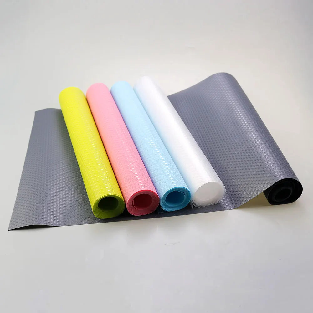 Reusable Shelf Liners Cabinet Mat Drawer Mat Moisture-Proof Waterproof Dust Anti-Slip Fridge Kitchen Table Pad Paper