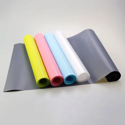 Reusable Shelf Liners Cabinet Mat Drawer Mat Moisture-Proof Waterproof Dust Anti-Slip Fridge Kitchen Table Pad Paper