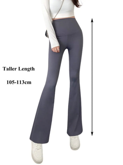 Long Tall Girl High Women Black Flare Pants Leggings Yoga  Soft High Waist Bootcut Comfortable 180cm Palazzo Pants Bell Bottom