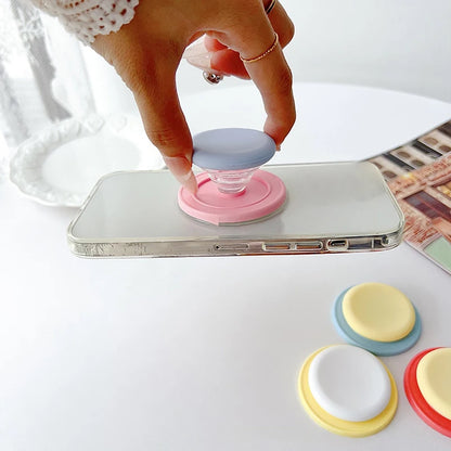 Magnetic Phone Grip Tok Folding Phone Stand Desktop Magsafe Phone Socket Solid Color Bracket INS Phone Holder