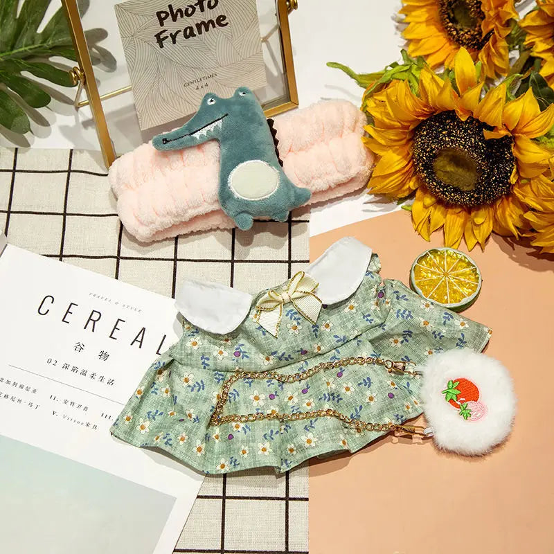 1set Clothes Suit Exquisite Soft Knitted Sweater DIY Accessories For 30cm Kawaii Yellow Duck Lalafanfan Plush Toys Stuffed Dolls