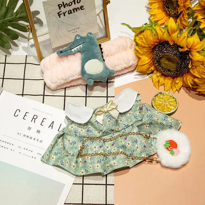 1set Clothes Suit Exquisite Soft Knitted Sweater DIY Accessories For 30cm Kawaii Yellow Duck Lalafanfan Plush Toys Stuffed Dolls