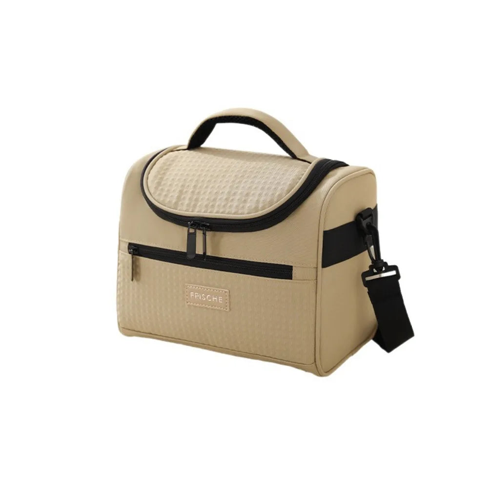 Reusable Zipper Handle Lunch Box Large Capacity Sturdy Lunch Tote Bag Waterproof Hand-held Tote Food Container Foods Storage