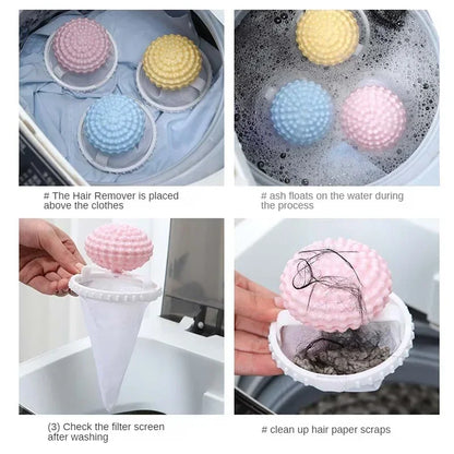 Pet Hair Remover Washing Machine Floating Lint Filter Bag Reusable Laundry Ball Clothes Hair Cleaning Tools Cat Hair Catcher