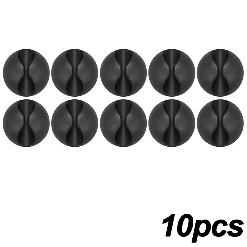 5/50Pcs Desktop Wall Cable Clips Wire Management Self-Adhesive Cord Organizers Holder Clamp for USB Network Headphone Cables
