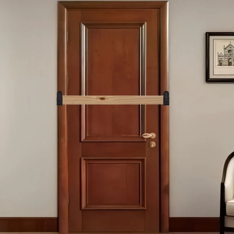 2pcs Shed Security Bar Door Brackets Door Barricades Clamps U Bracket Bar Door Locks Supports for Home Barn Shed Garage Gate