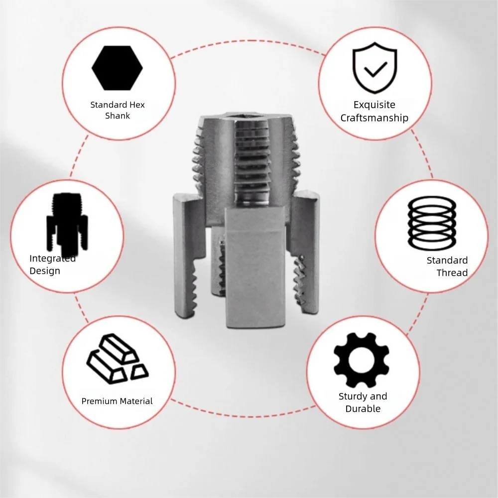 Multifunctional Screw Extractor Kit Easy Removal Compact Broken Screw Extractor Internal & External Threads Powerful Claw