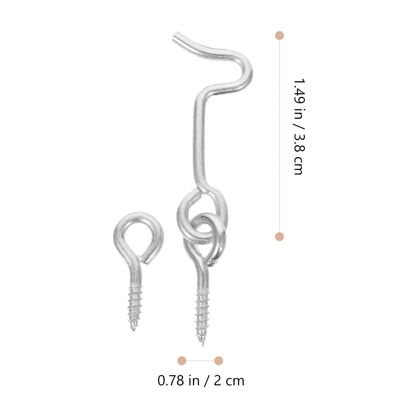 Door Hook and Eye Gate Latch Safety Hooks Latches Catch Cabin Catches for Doors