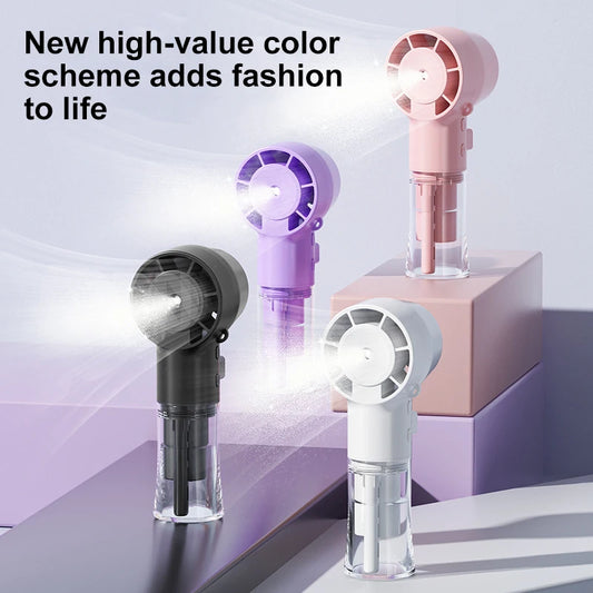 Mini Handheld Fan Portable Misting Fans Adjustable Handheld Fan for Commuters Water Humidifier Cooling Gadget