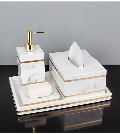 1pcs Resin Light Luxury Bathroom Wash Tray Hotel Bathroom Bathroom Wash Table Toothbrush Shelf Decoration  Toilet Accessories