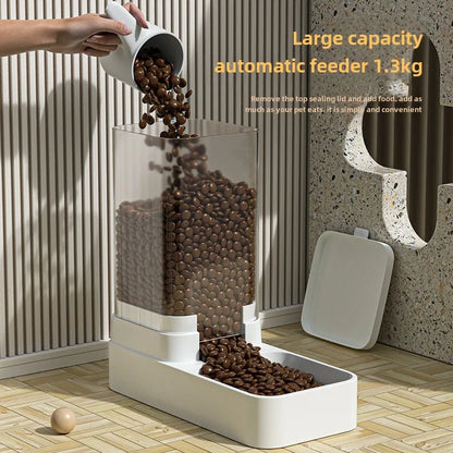 Pet Automatic Feeder Gravity Dispenser Food Storage Bucket Large Capacity Food Grade Materials Simple Cleaning for Cat Dog