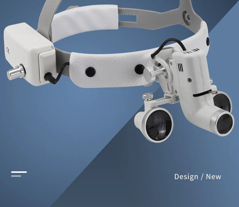 2.5X/3.5X  Dental LED Light Lamp Binocular Loupes Brightness Spot Adjustable Dental Lab 5W Headlamp For Surgical Headlight