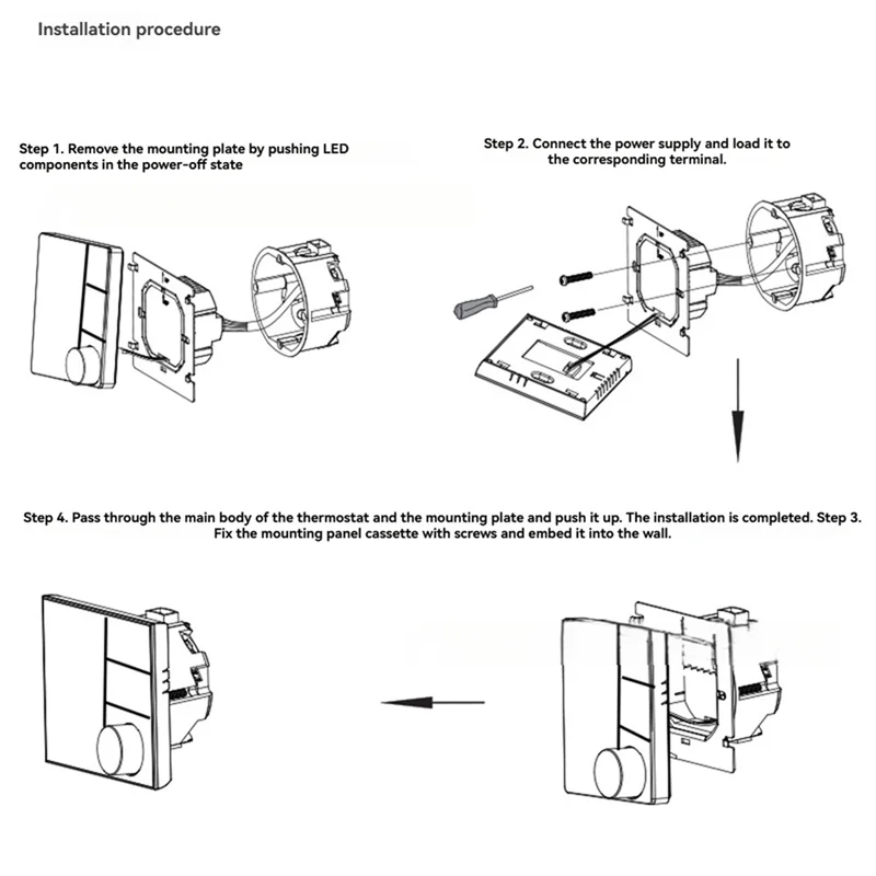ABJN-Tuya Smart Thermostats For Air Conditioner With WIFI Remote Control Smart Knob Thermostat LED Temperature Control Switch C