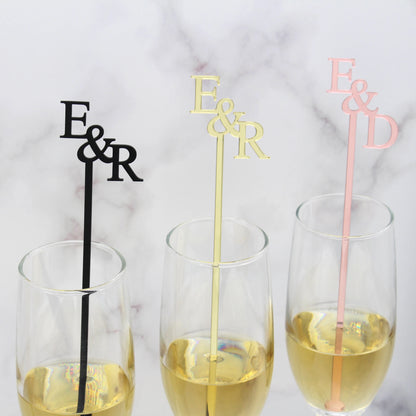 Personalized Acrylic Party Drink Stirrers Customized Wedding Cocktail Stirrers Baptism Cocktail Swizzle Sticks Table Decor