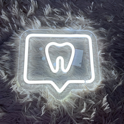 Teeth Logo USB Neon Sign Tooth Led Neon Light Dentist's Office Wall Window Decor Welcoming Sign