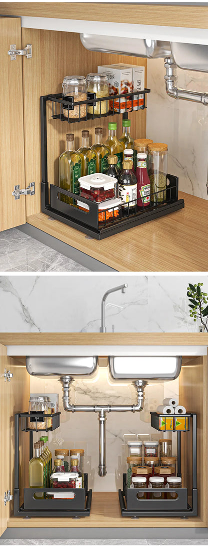 Caddy Garage Bathroom Drawer Organizer Utensils Small Cabinet Basket Stand Kitchen Container Under Sink Organizers And Storage