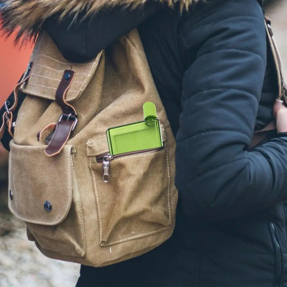 Flat Bottle Portable Stylish Drink Bottle BPA Free Water Bottle 350ml/420ml Book Drink Water Bottle For Sports Travel School