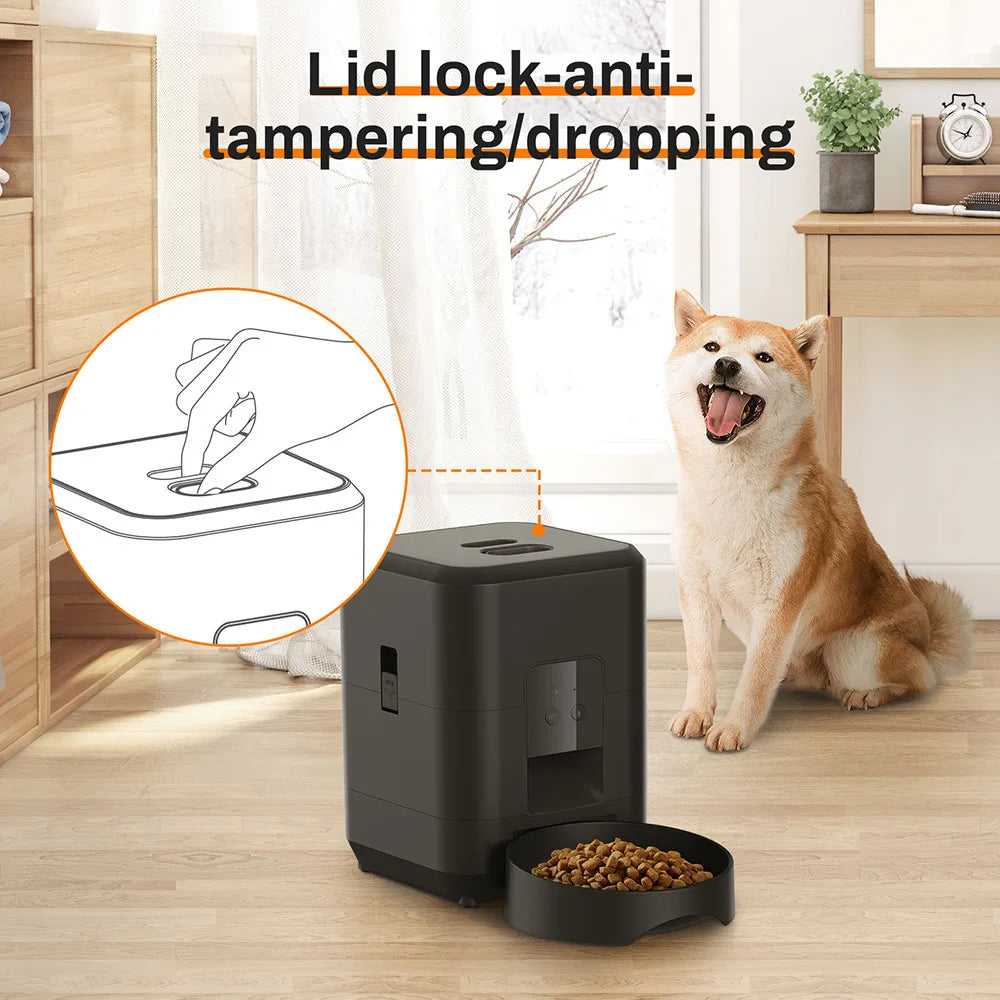 2L Pet Feeder Timing Smart Automatic Dog Pet Feeder For Cats Dog Button WIFI APP Intelligent Dry Food Dispenser Dog Bowl