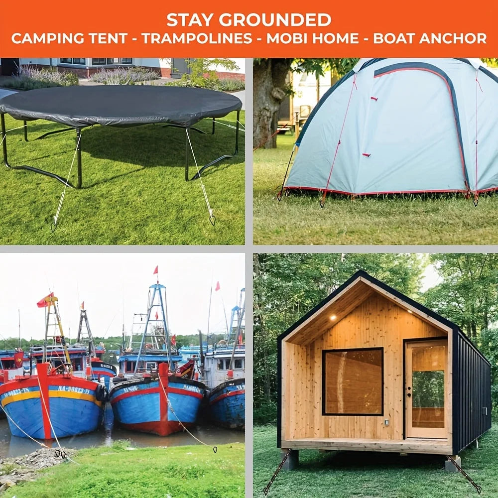 1pc Outdoor Tent Camping Site Anchor Nail Plug Hand-held Electric Drill Spiral Anchor Anchor Holder Anchor Pile Rotary Drill