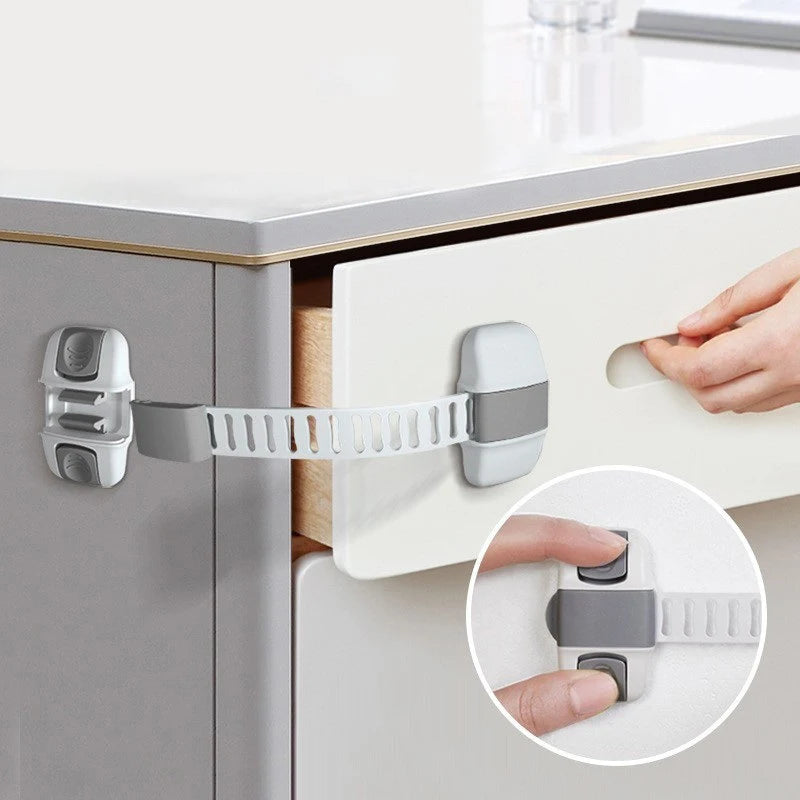 1 Piece Multi-Function Child Protection Anti-Pinch Cabinet Refrigerator Plastic Safety Buckle Baby Safety Drawer Door Lock